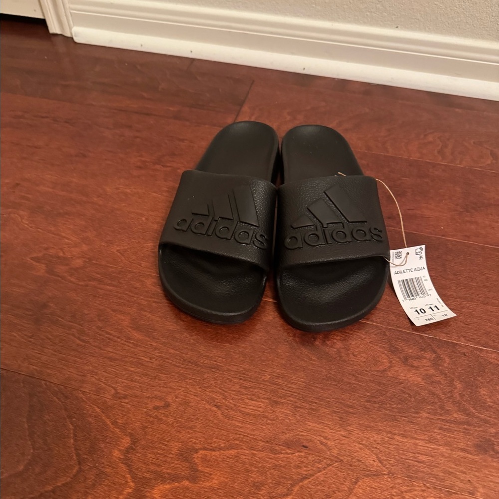 Adidas Unisex Aqua Black Adilette Slides